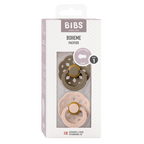 Boheme Pacifier 2 Pack - Dark Oak/Blush