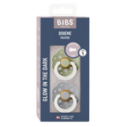 Boheme GLOW Pacifier 2 Pack - Sage/Cloud