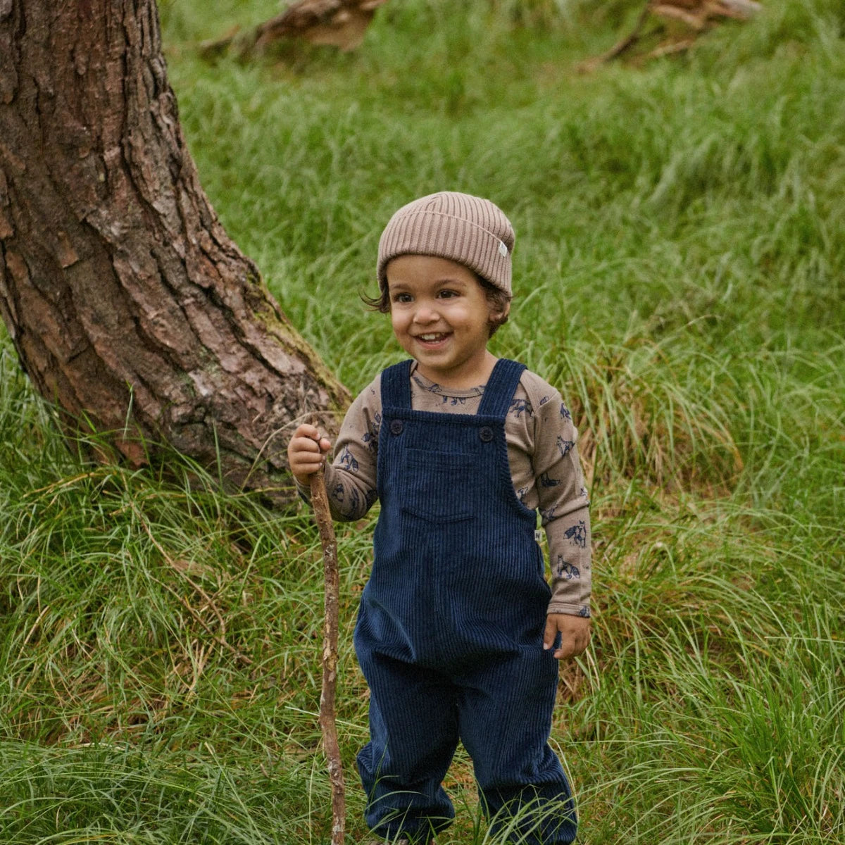 Nature Baby Tipper Overalls - Navy