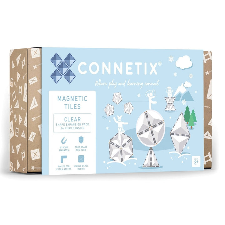 Connetix Tiles - 24 Piece Expansion Set | Clear