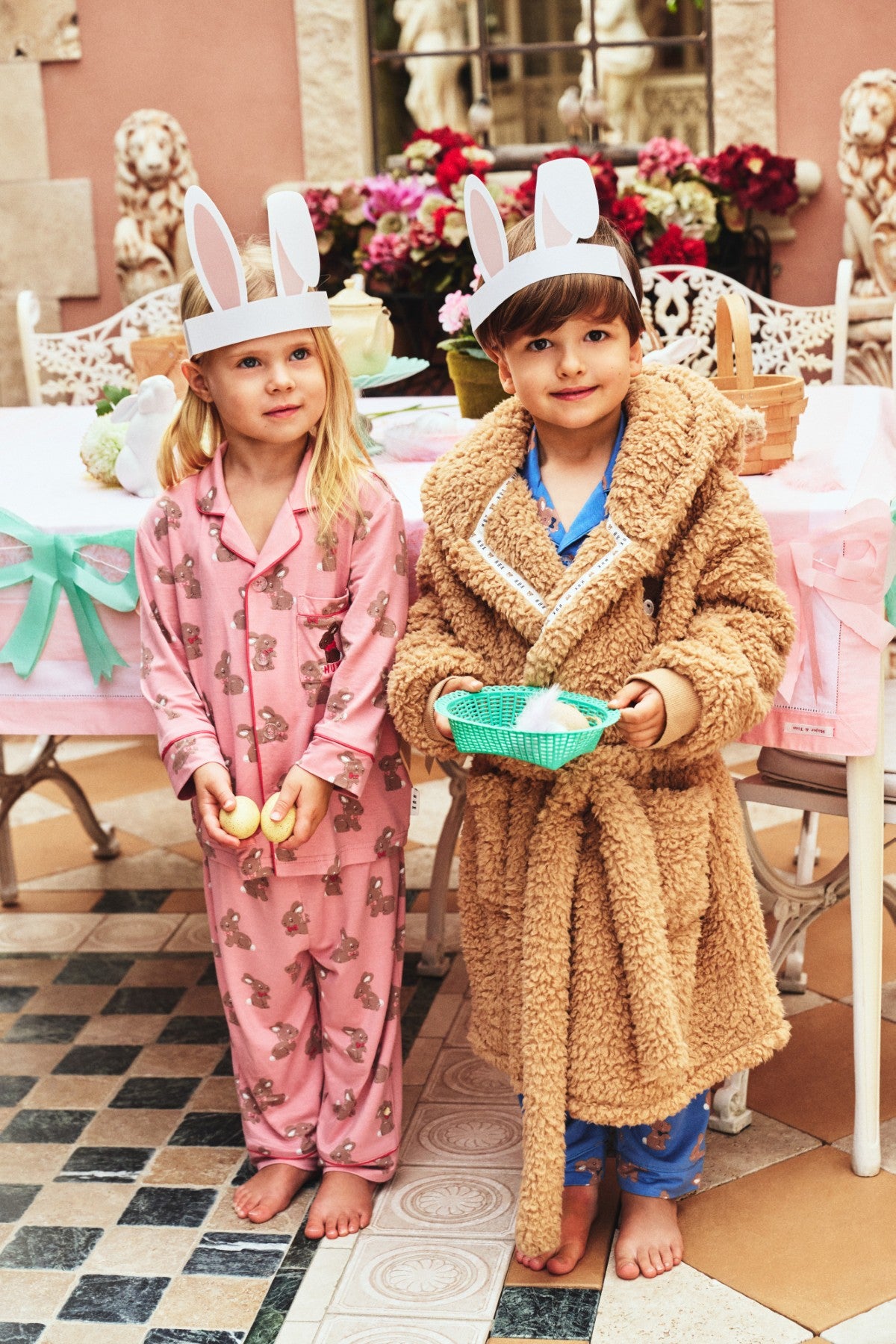 Dusty Pink Bunny Pj Set