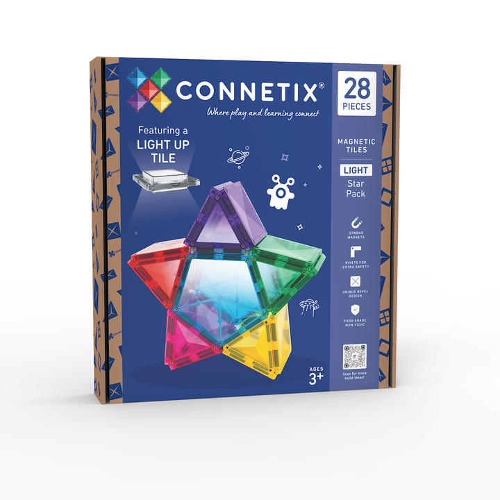 Connetix Tiles - 28 Piece Light |  Star Pack