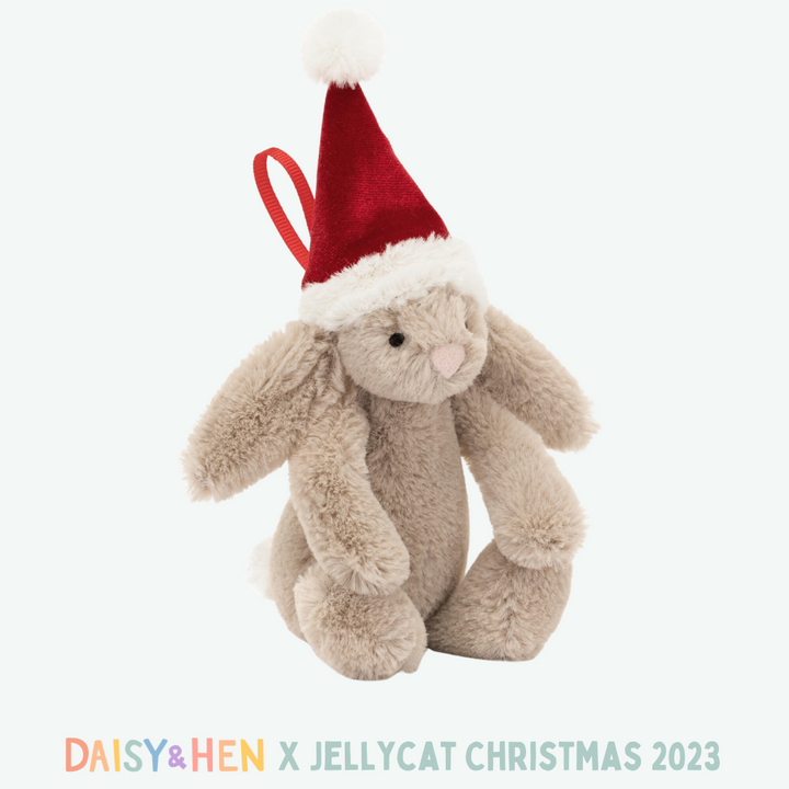 Jellycat Bashful Christmas Bunny Decoration