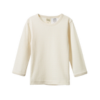 Long Sleeve Pointelle Pyjamas - Natural