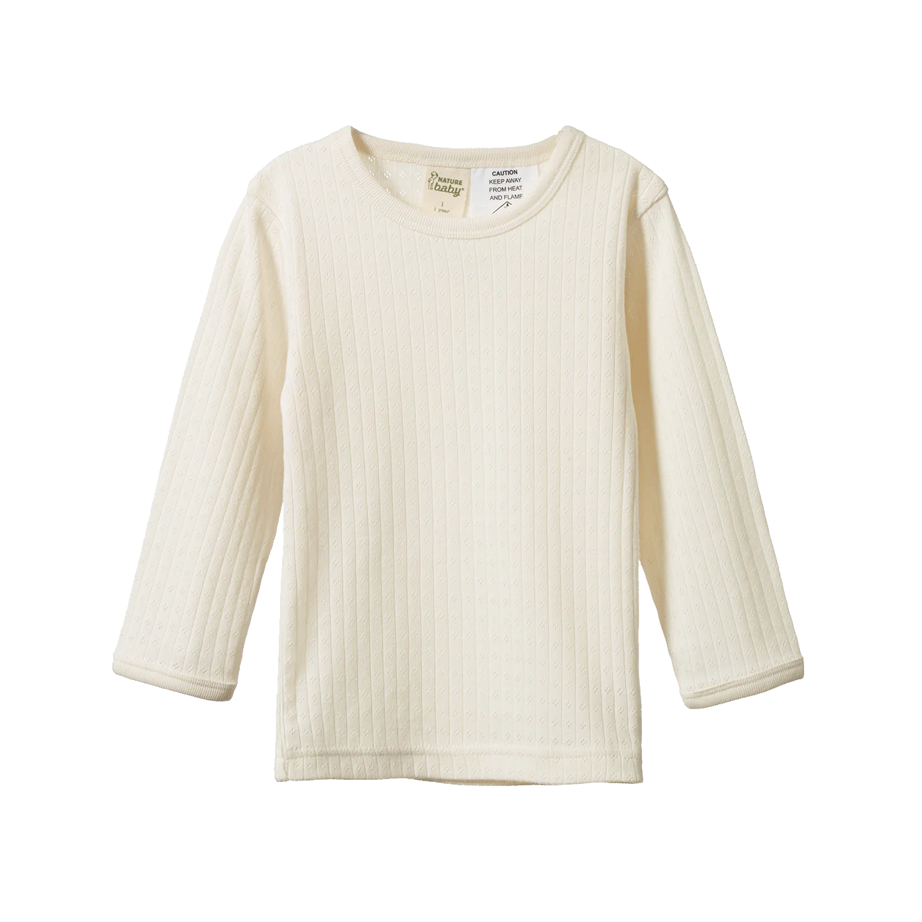 Nature Baby Long Sleeve Pointelle Pyjamas - Natural