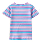 Lilac Stripe Rib Tee
