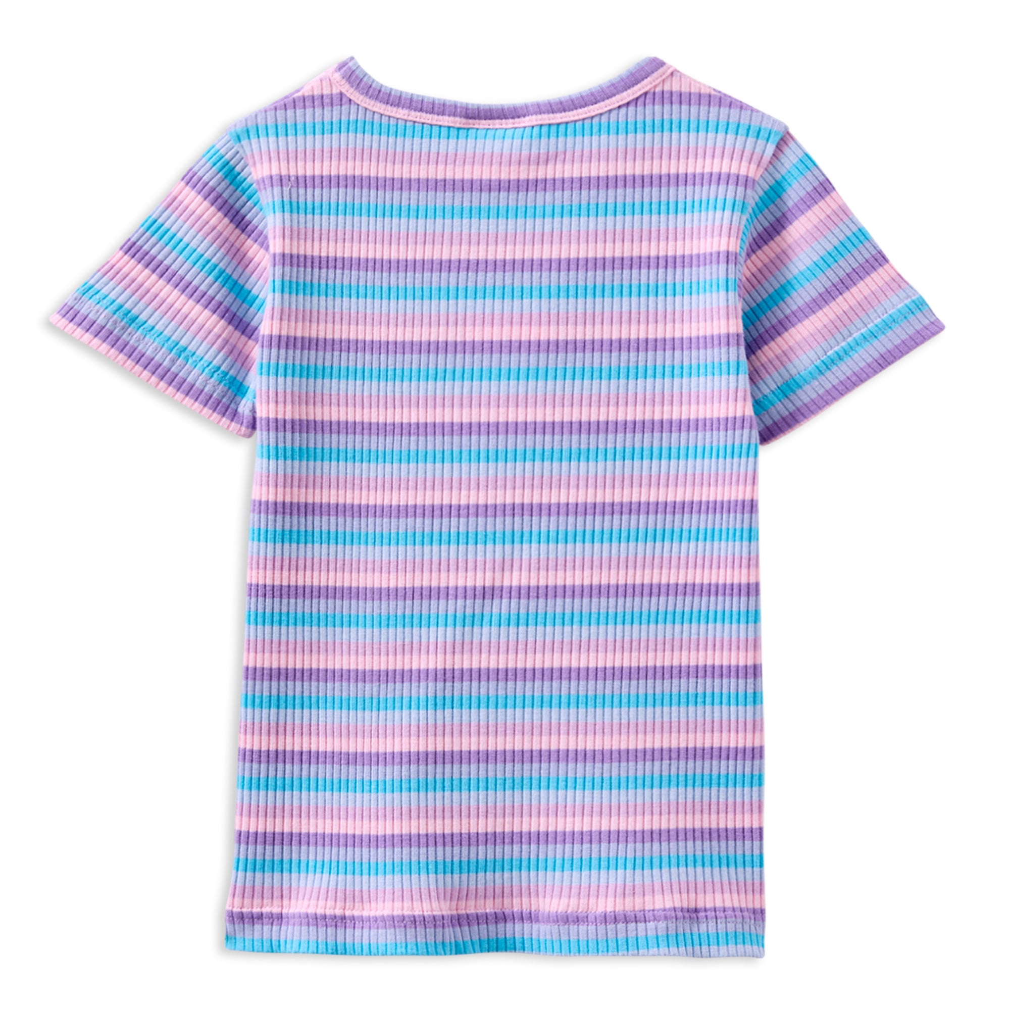 Milky Lilac Stripe Rib Tee