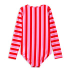 Candy Stripe Long Sleeve Swimsuit