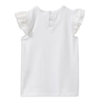 White Broderie Frill Tee