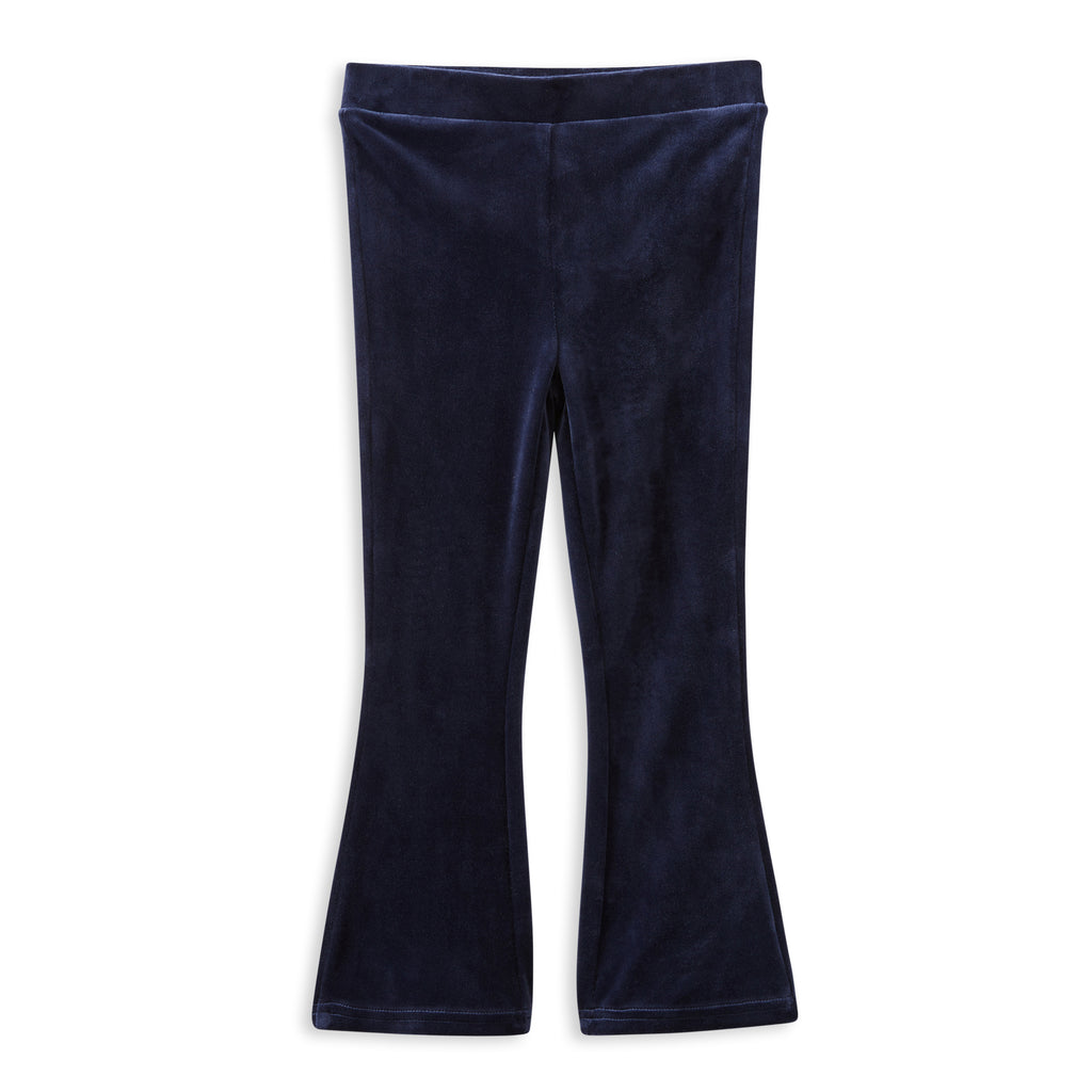 Navy Velour Flares