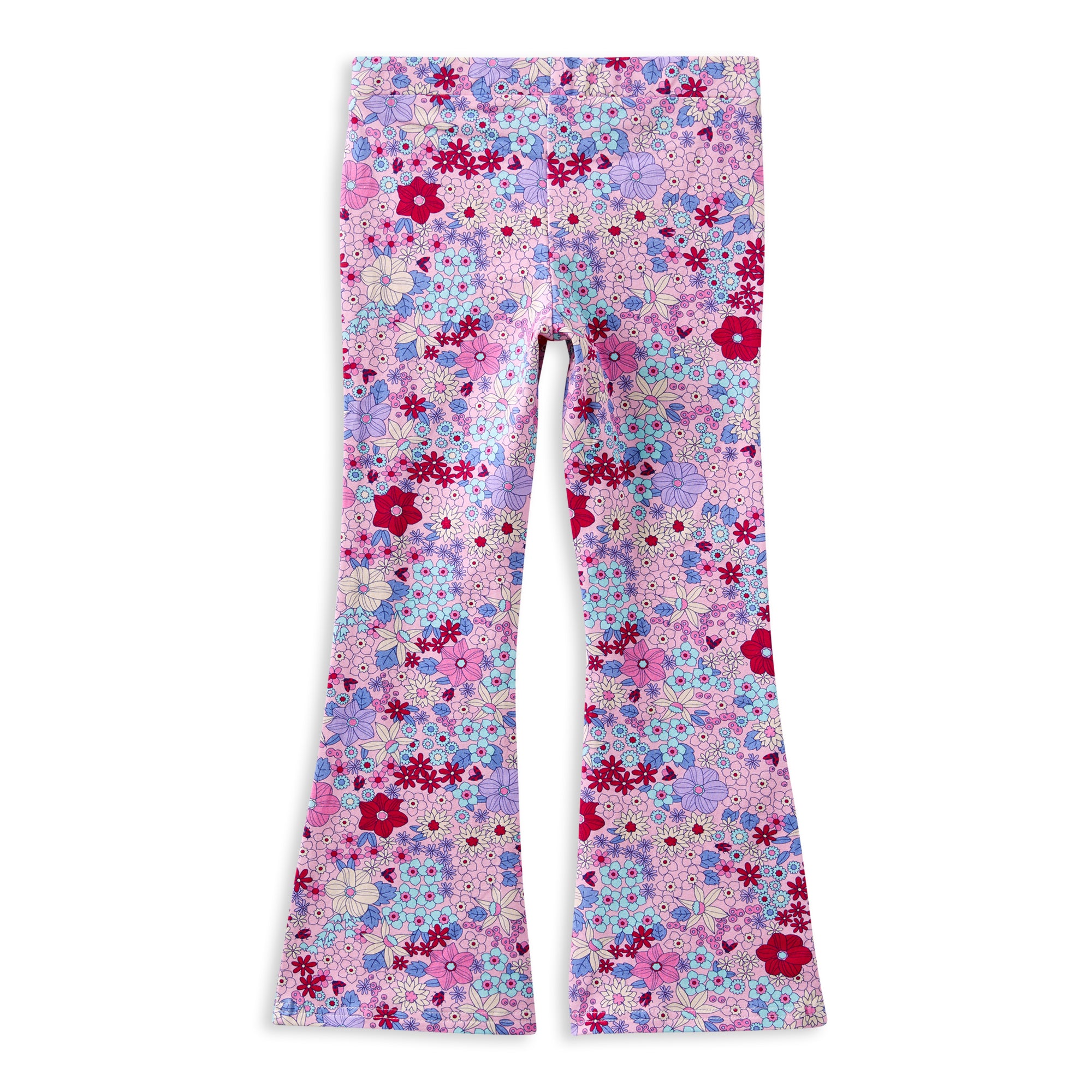 Milky Lilac Bloom Flared Leggings