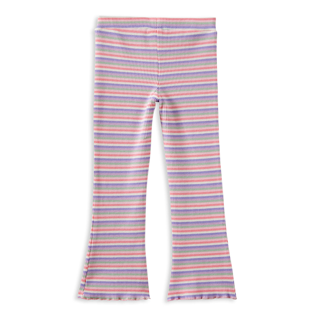 Milky Stripe Waffle Flared Legging