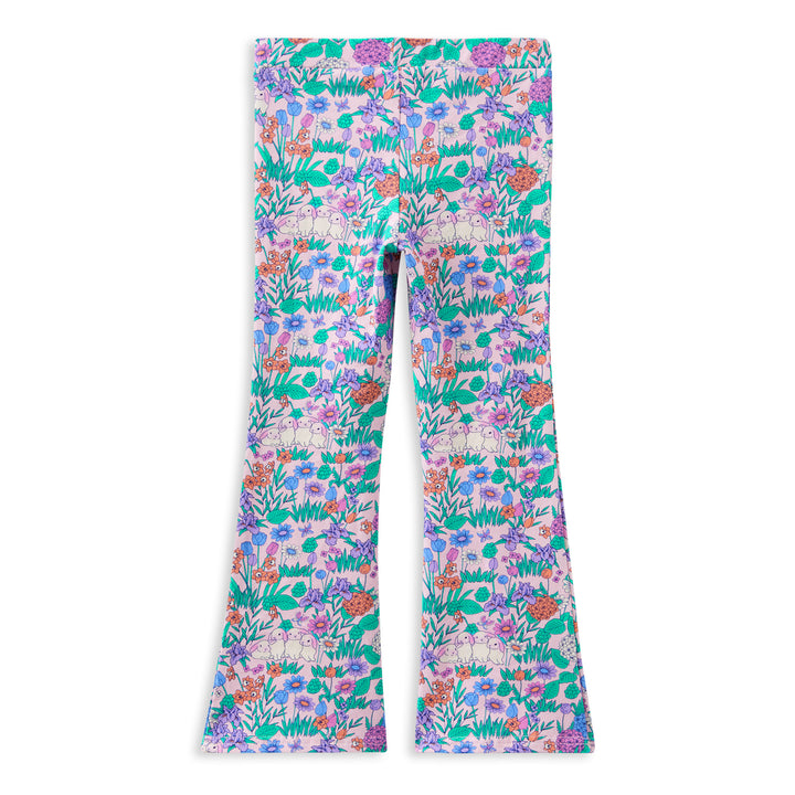 Milky Daffodil Easter Flared Leggings