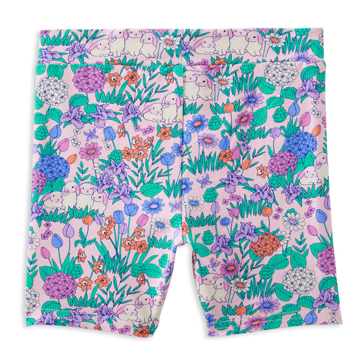 Milky Daffodil Easter Bike Shorts