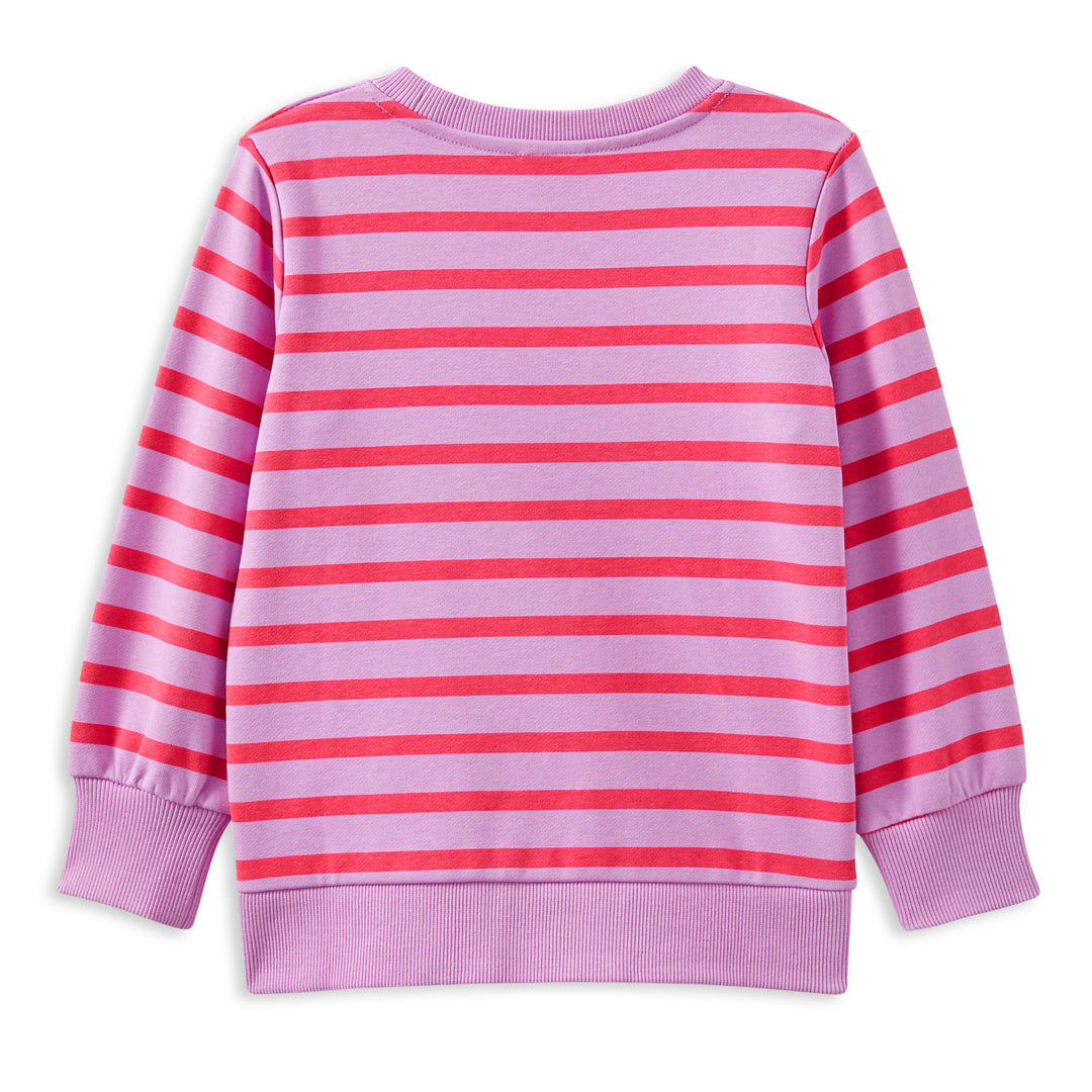 Milky Raspberry Stripe Sweat