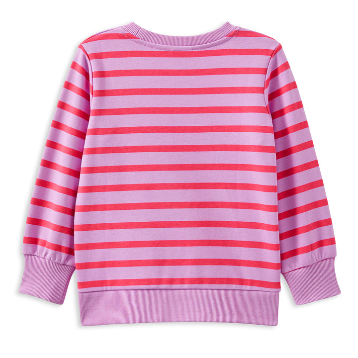 Milky Raspberry Stripe Sweat