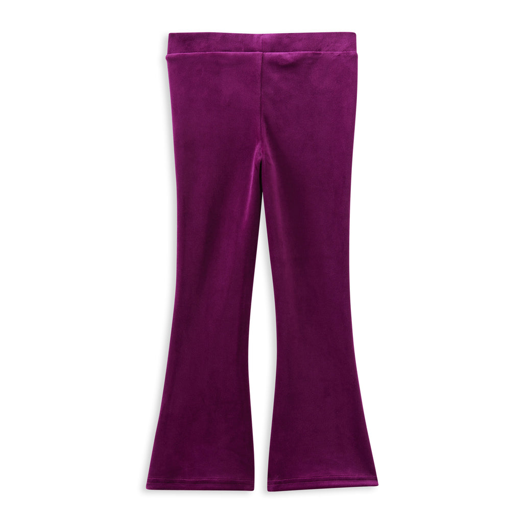 Berry Velour Flares