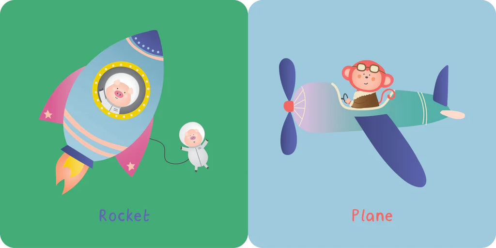 Babys World - Rattle Handle Board Book - Vehicles