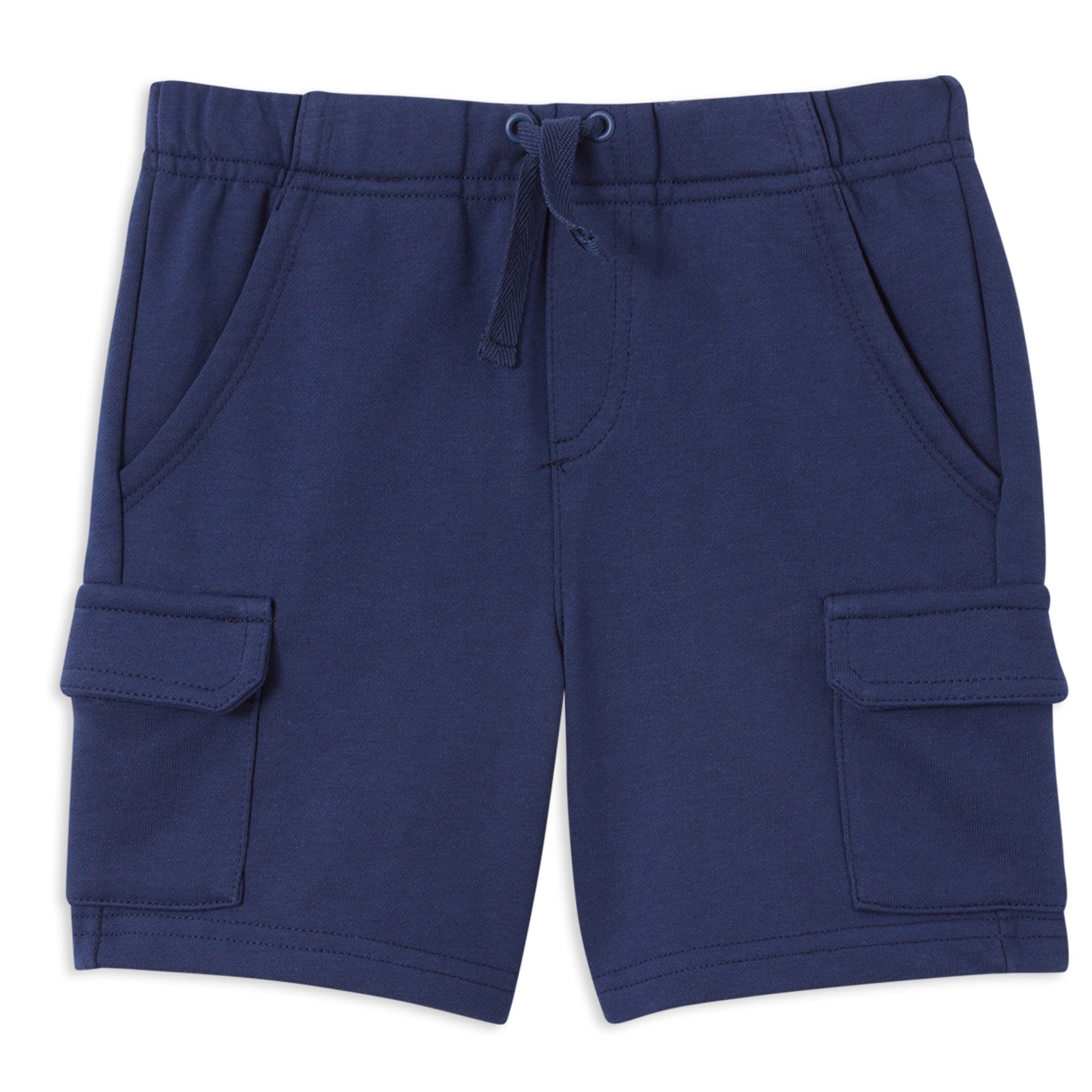 Milky Navy Fleece Cargo Short