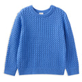 Blue Cable Knit Jumper