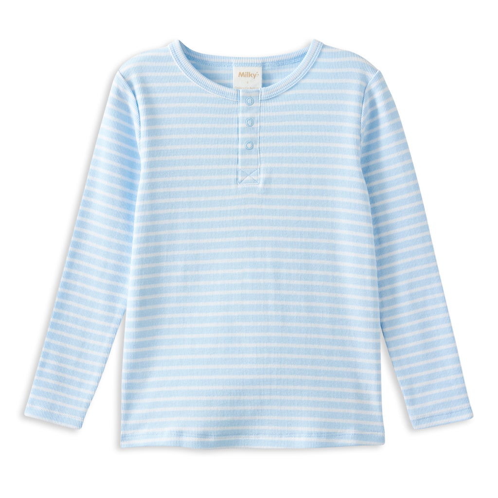 Mist Stripe Henley