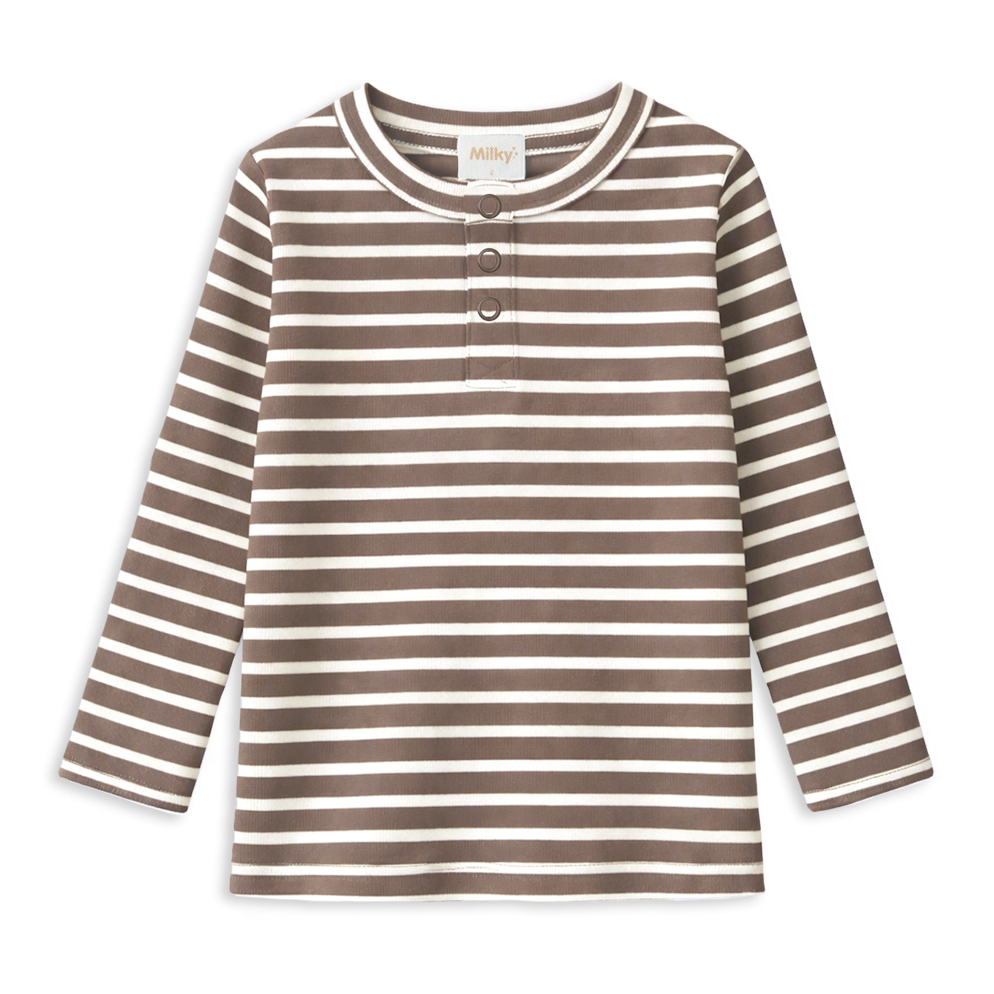 Latte Stripe Henley