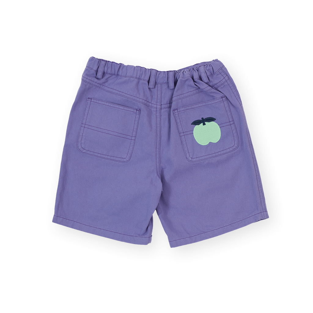 Wide Leg Apple Denim Shorts