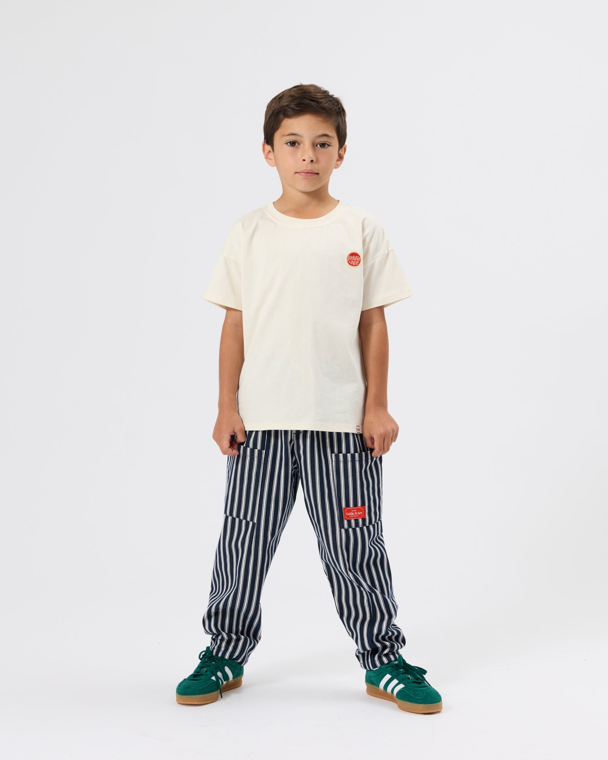 Railroad Stripe Kit Pocket Pant Indigo