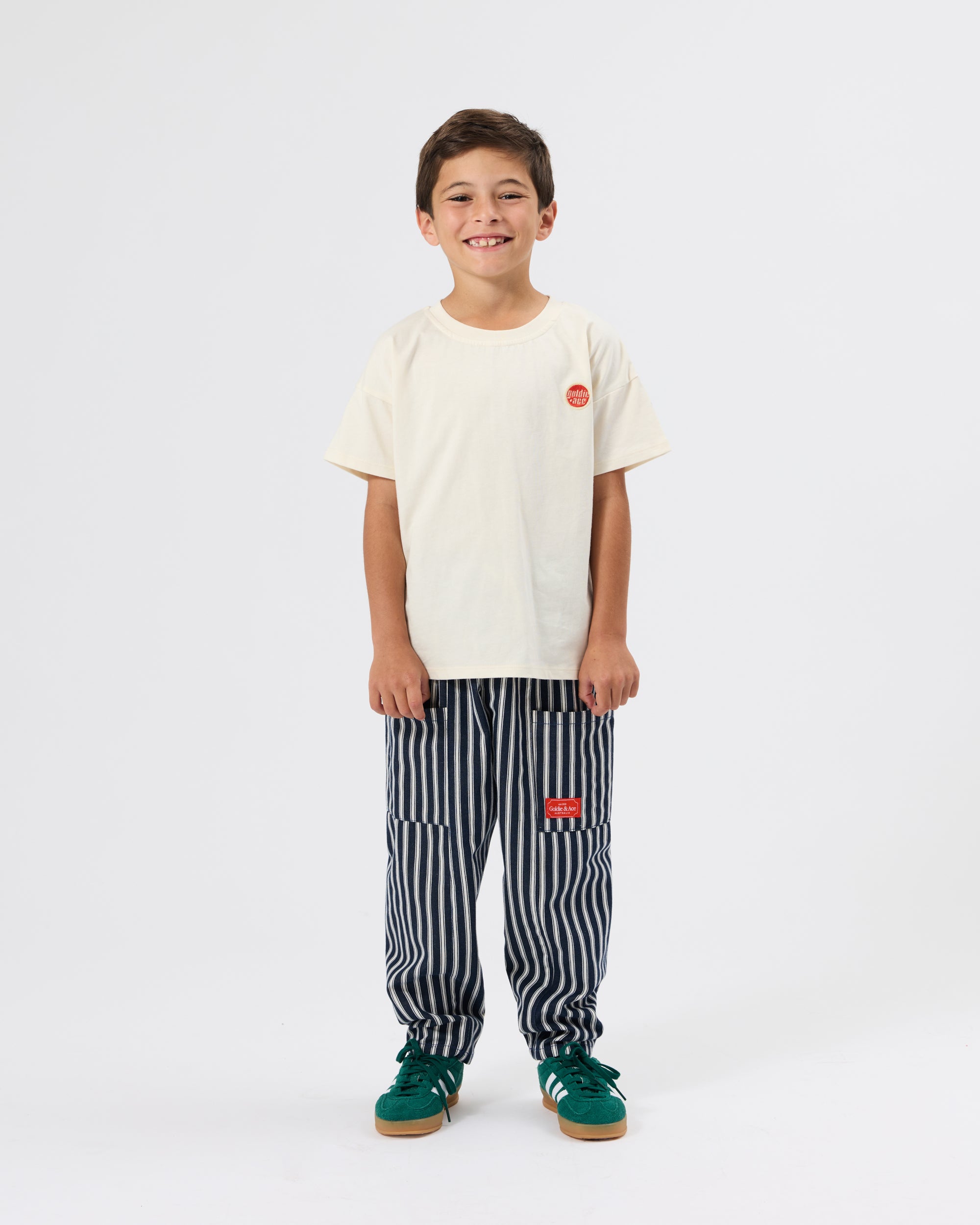 Railroad Stripe Kit Pocket Pant Indigo