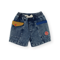 Colour Block Vintage Denim Shorts
