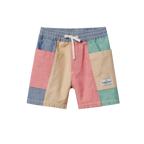 Patchwork Stripe Noah Pocket Shorts