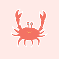 Greeting Card - Crab