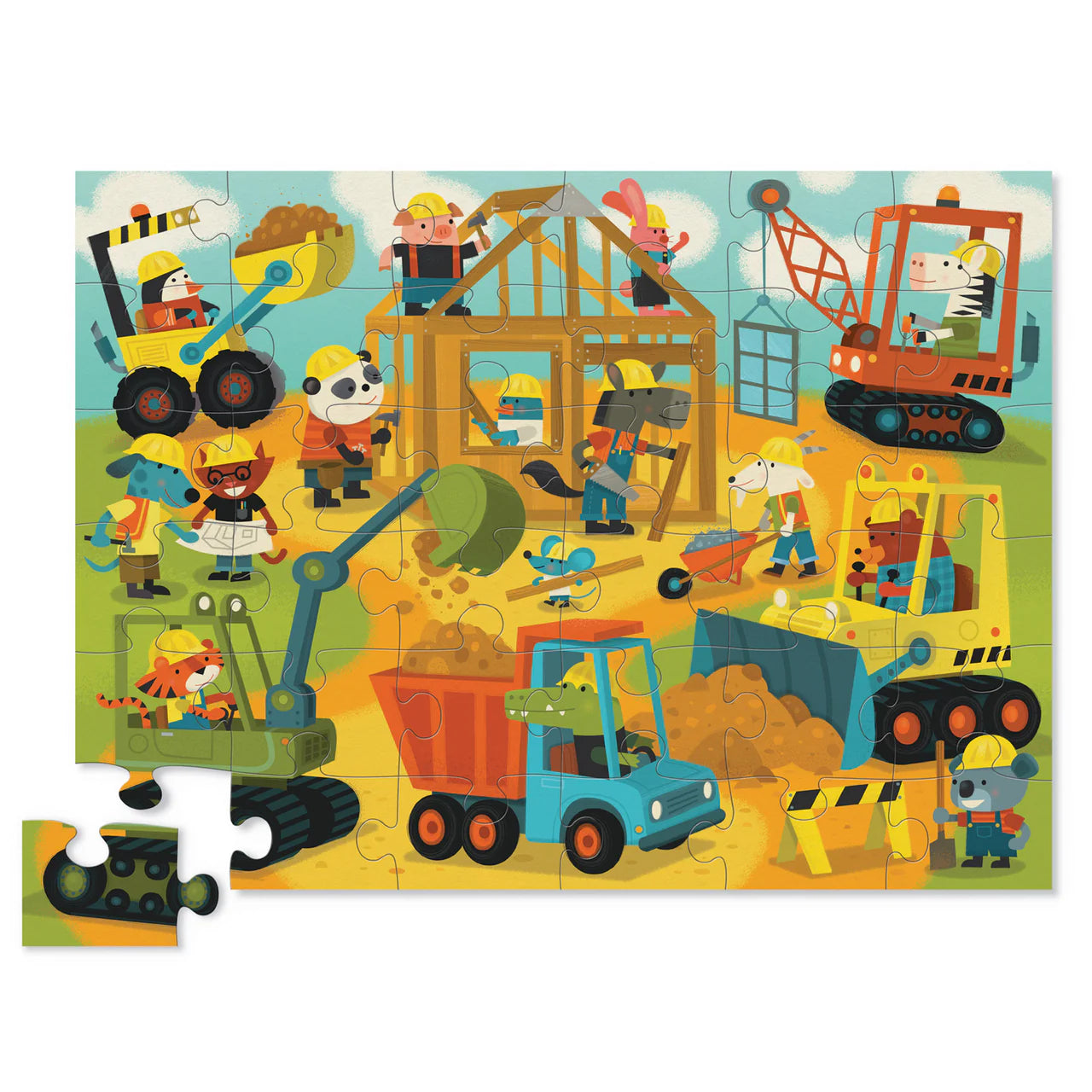 Classic Floor Puzzle 36 Piece - Busy Builders