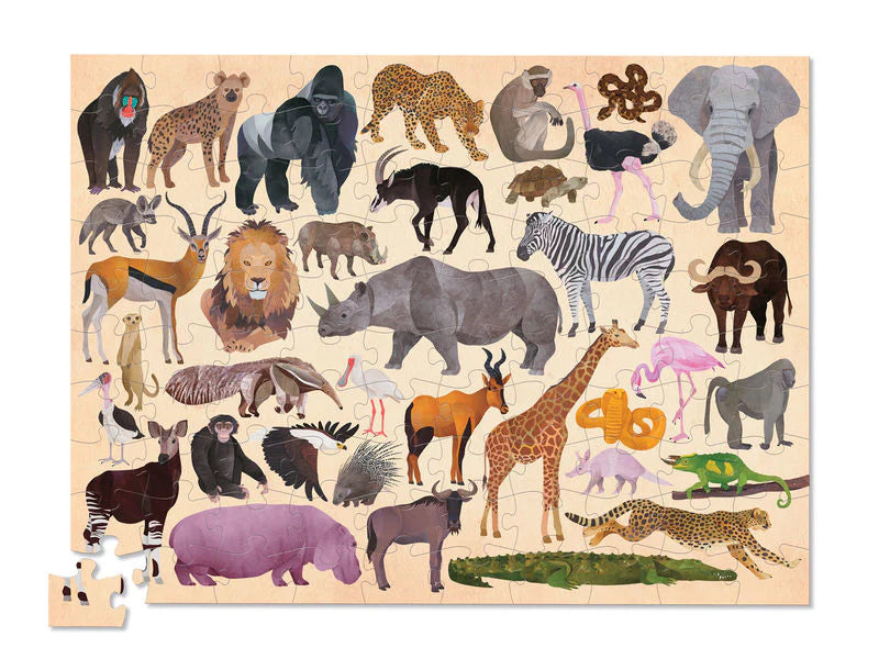 36 Animal Puzzle 100 Piece - Wild Animals