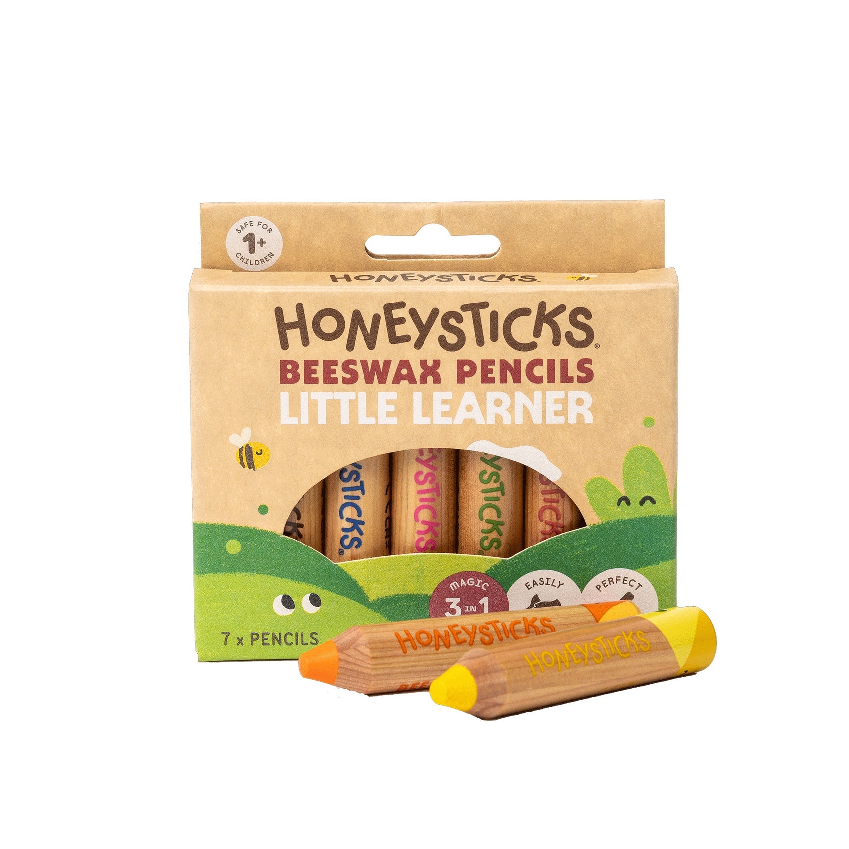 Honeysticks Magic 3-in-1 Beeswax Pencils Little Learners - 7 pack