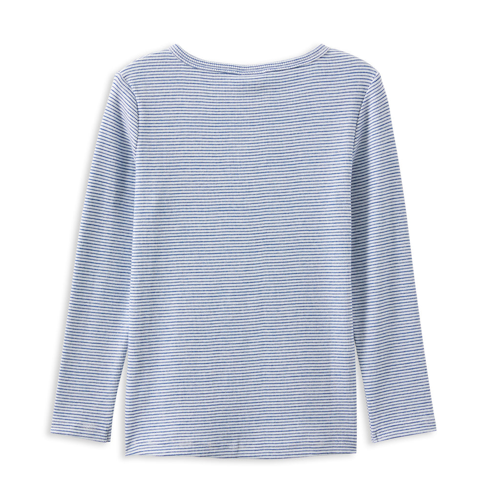Milky Blue Stripe Henley