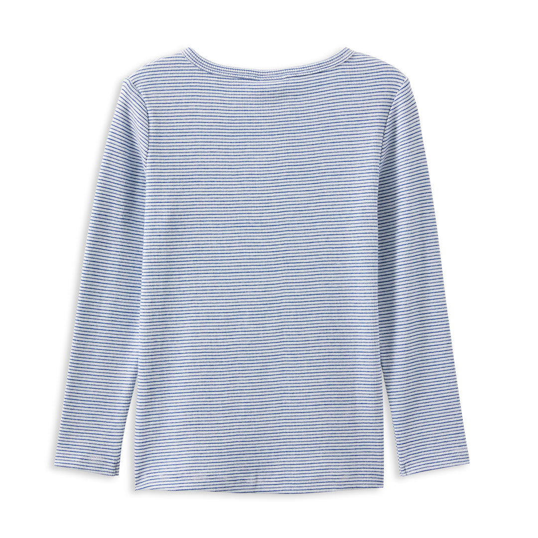 Milky Blue Stripe Henley