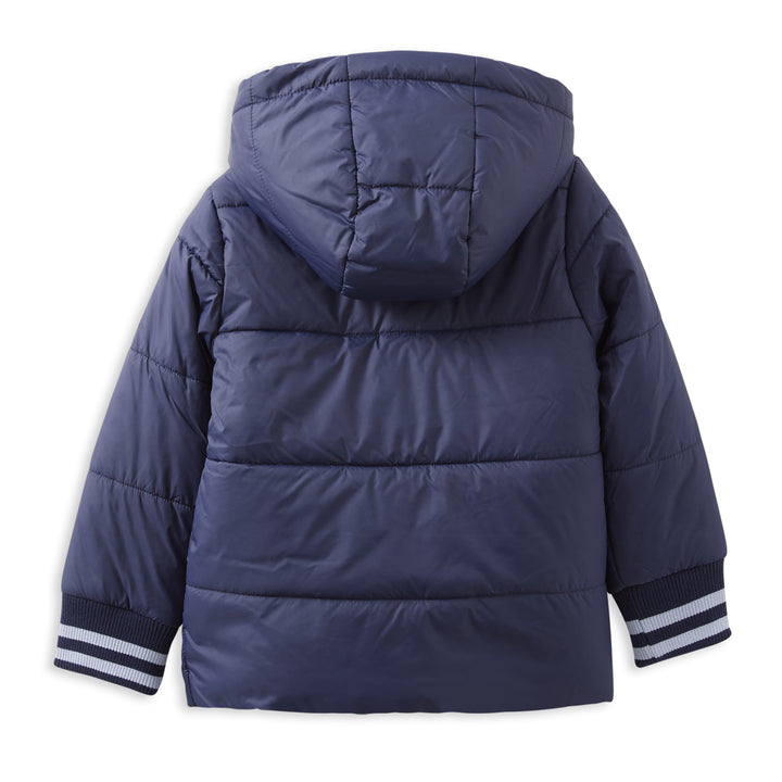 Milky Navy Tipping Puffer Jacket