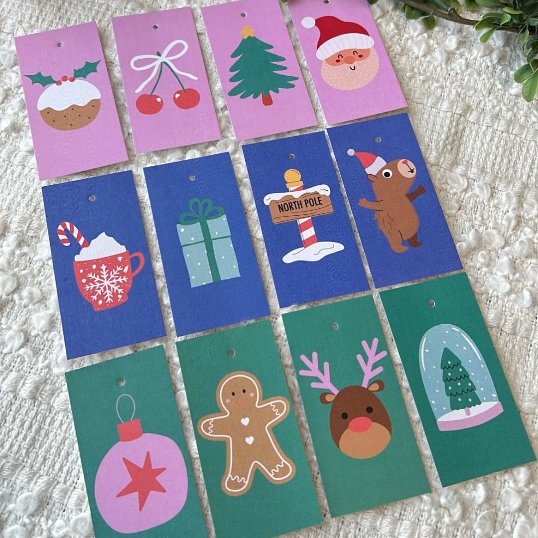 Daisy & Hen Exclusive Luxe Linen Christmas Gift Tags – 12pk Assorted