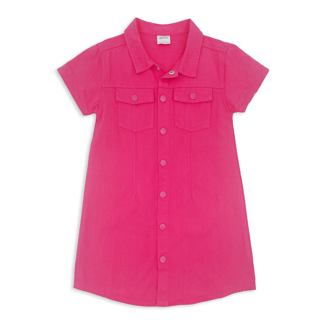 Milky Pink Denim Dress