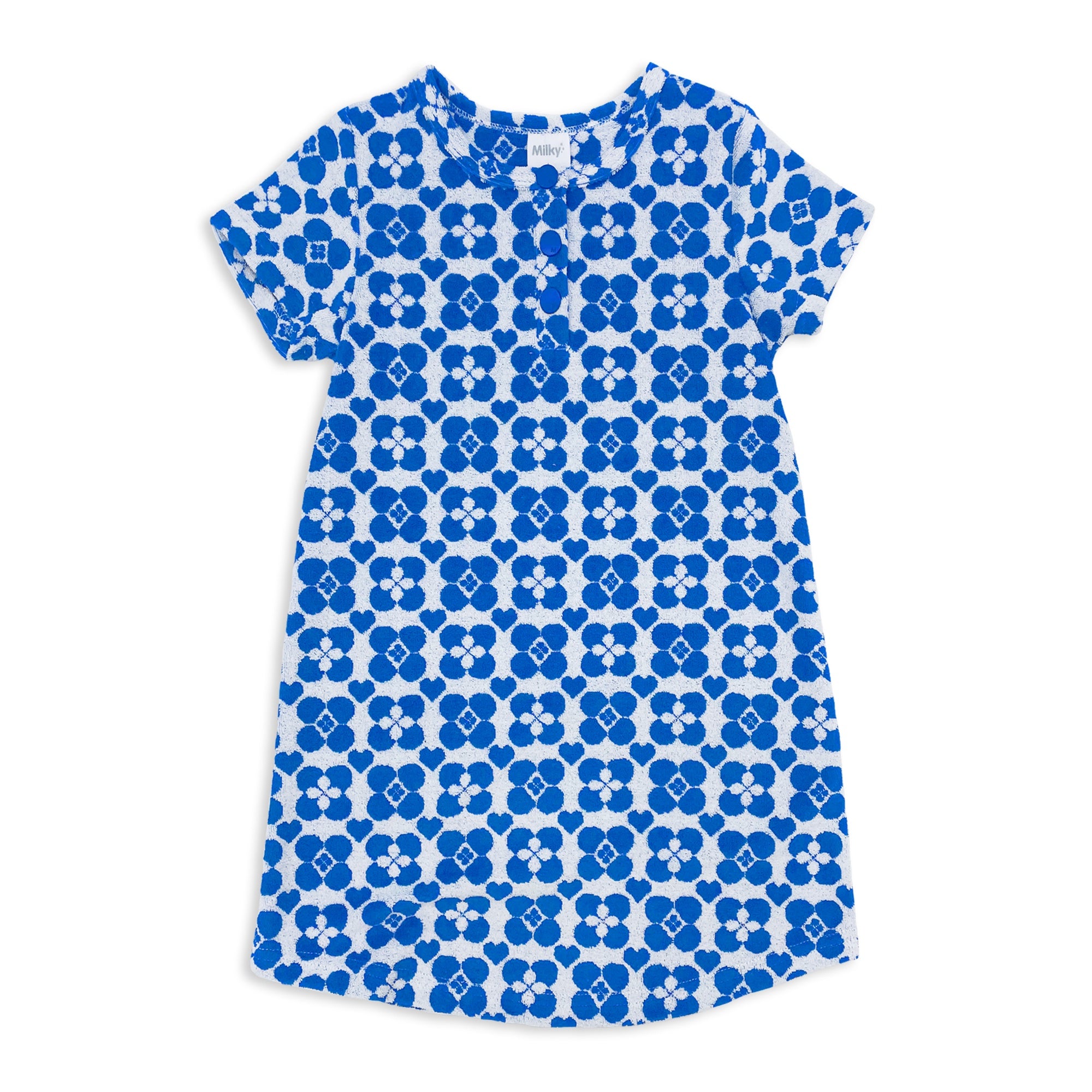 Milky Cobalt Terry Towelling Dress