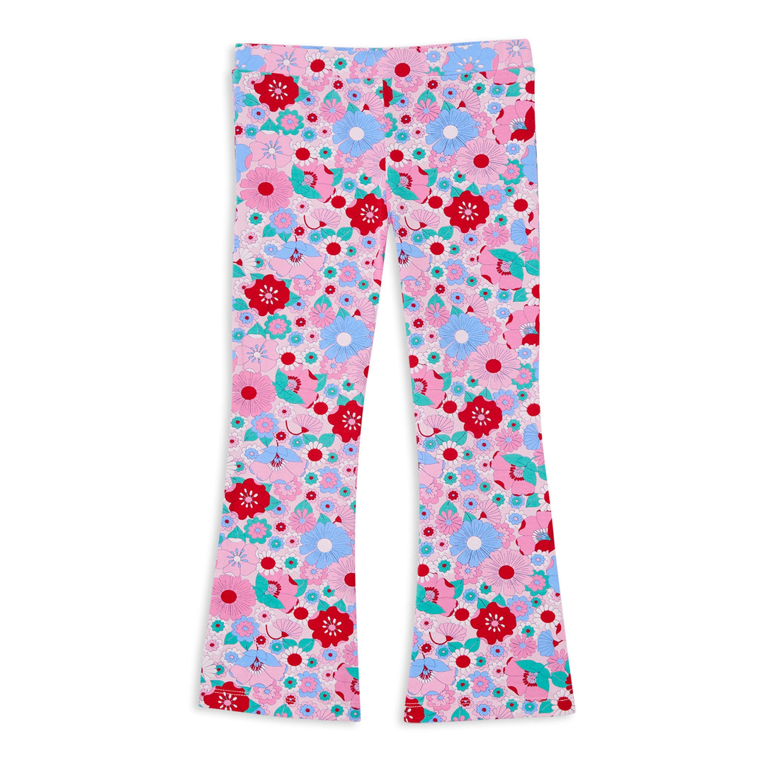 Milky Summer Blooms Flared Leggings