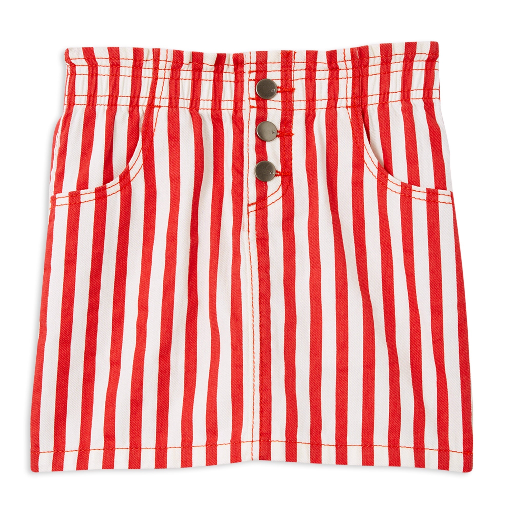 Milky Red Stripe Skirt