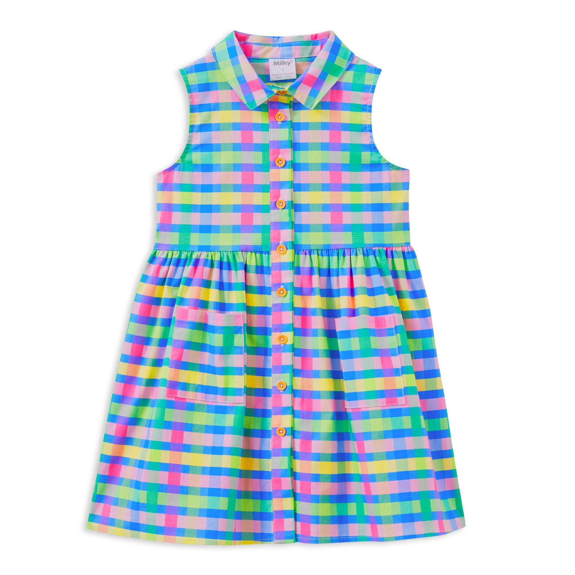 Milky Picnic Check Dress