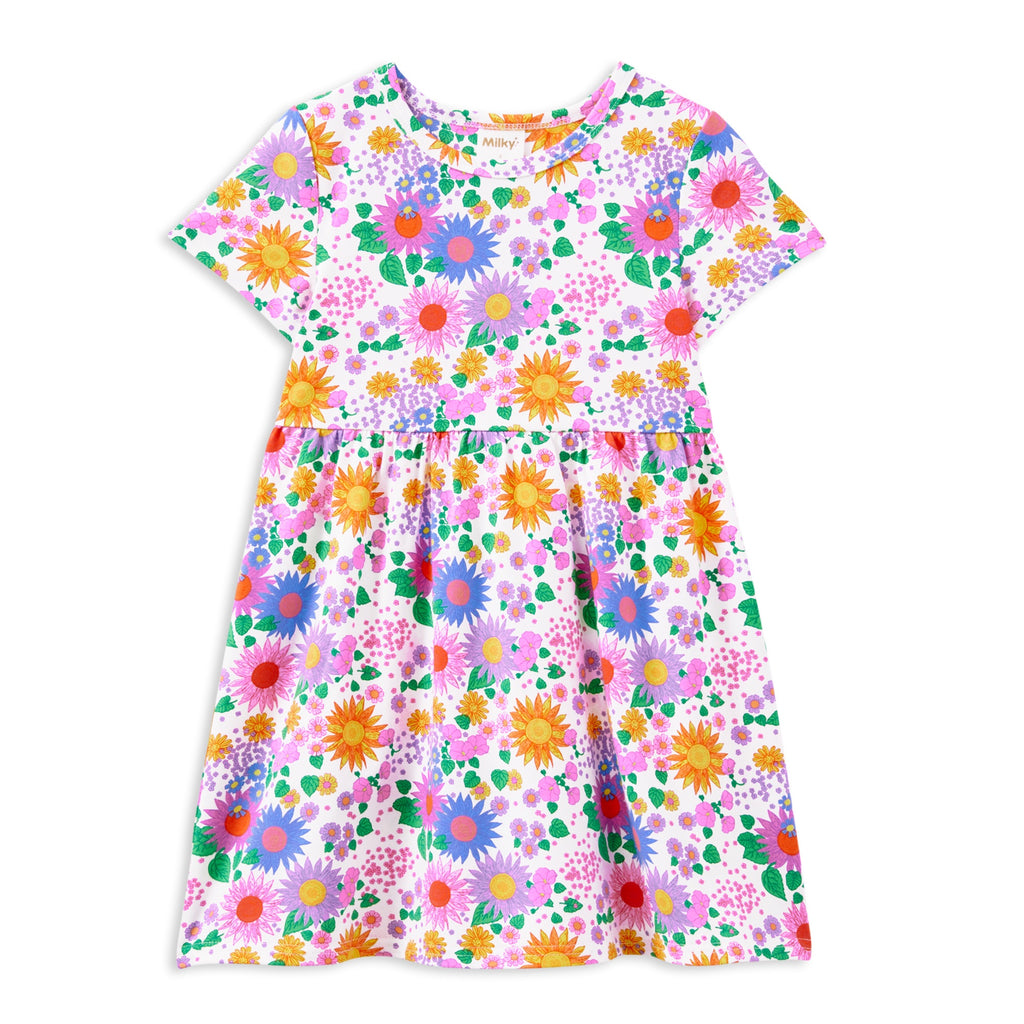 Milky Sunshine Floral Dress
