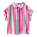 Girls Crinkle Stripe Shirt