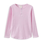 Milky Pink Stripe Henley