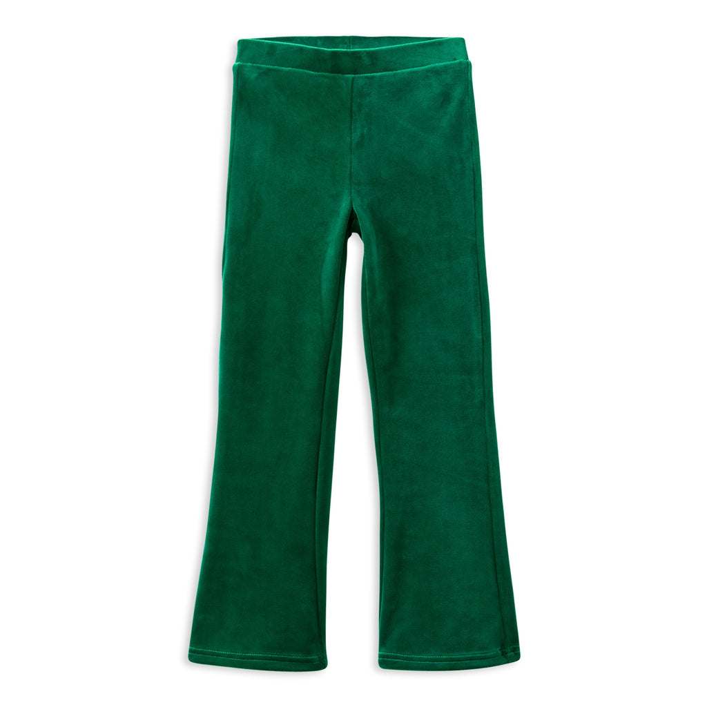 Milky Green Velour Flares