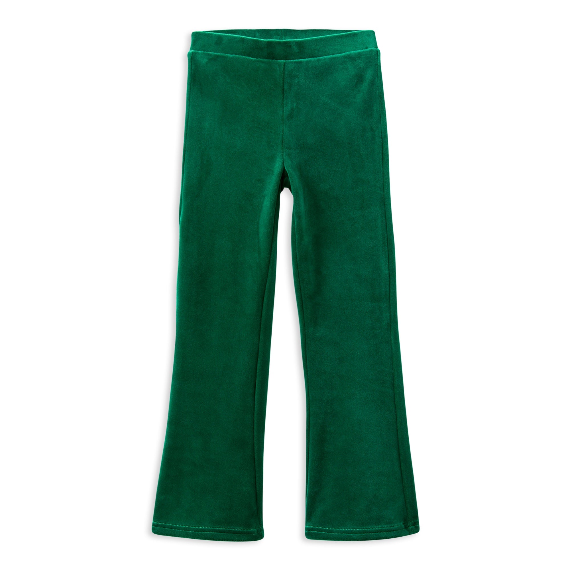 Milky Green Velour Flares