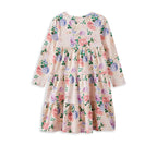 Milky Hydrangea Tiered Dress